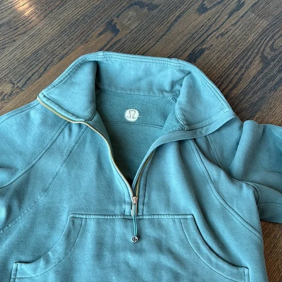 lululemon athletica Sage Green Half-Zip Funnel Sweatshirt - Picture 11 of 14